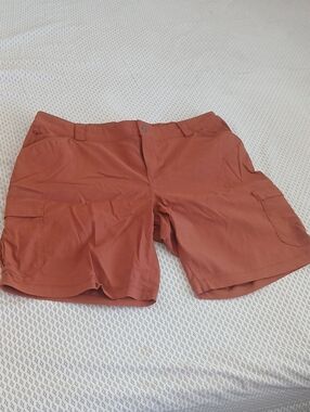 Rust Orange Casual Cargo Shorts